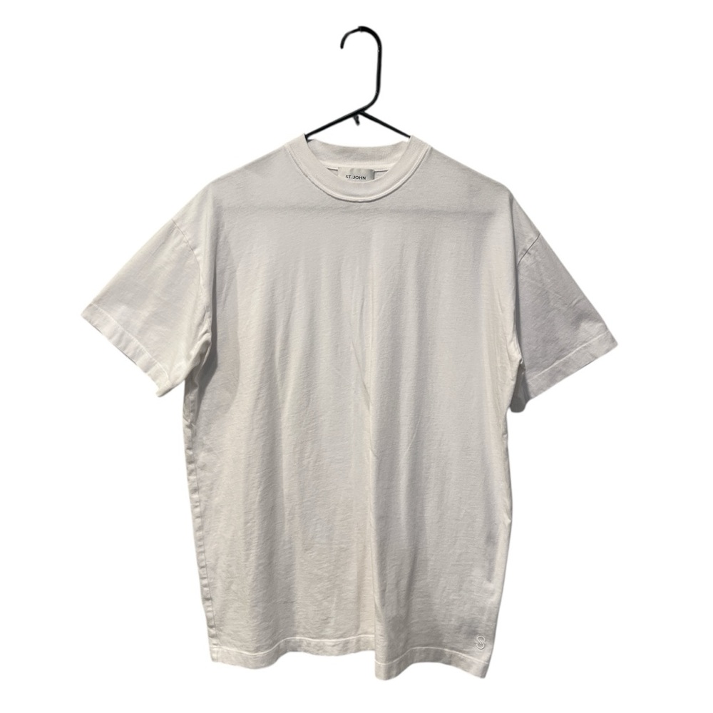 St. John classic white crewneck short sleeve t-shirt size XS/S